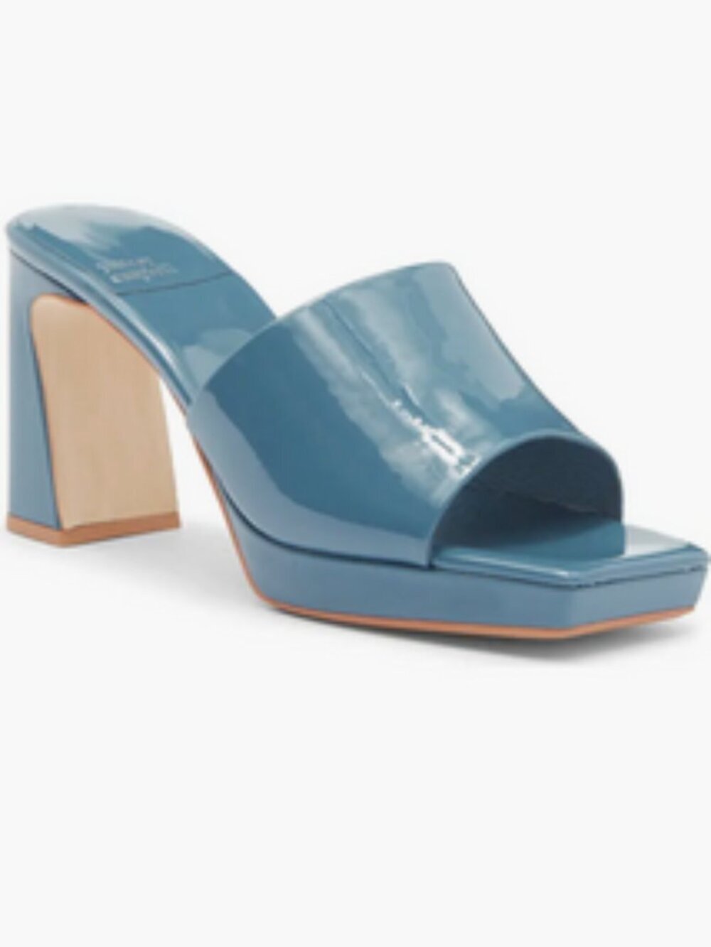 Jeffrey Campbell Dress Code Sandal in Dusty Blue Patent Sz: 8
